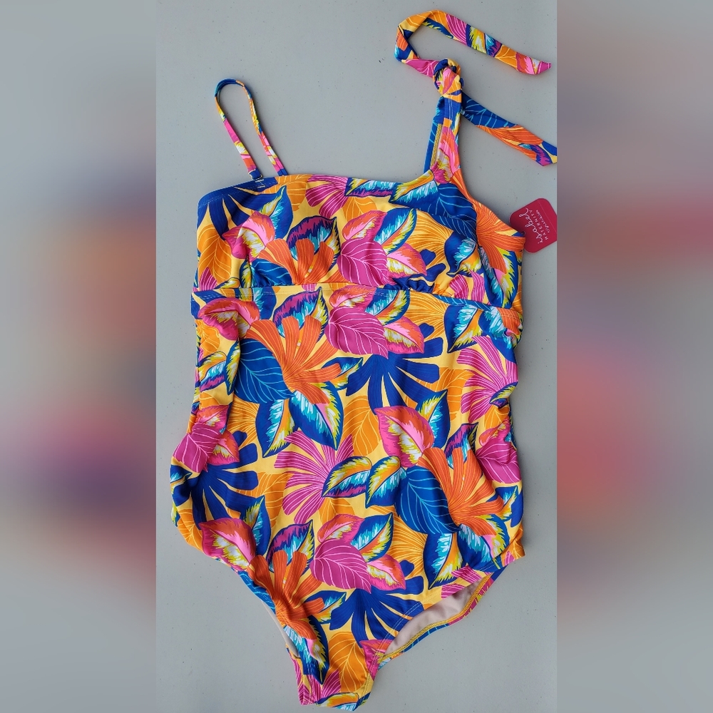 Isabel Maternity One Piece Swimsuit, Tropical Floral Swimsuit